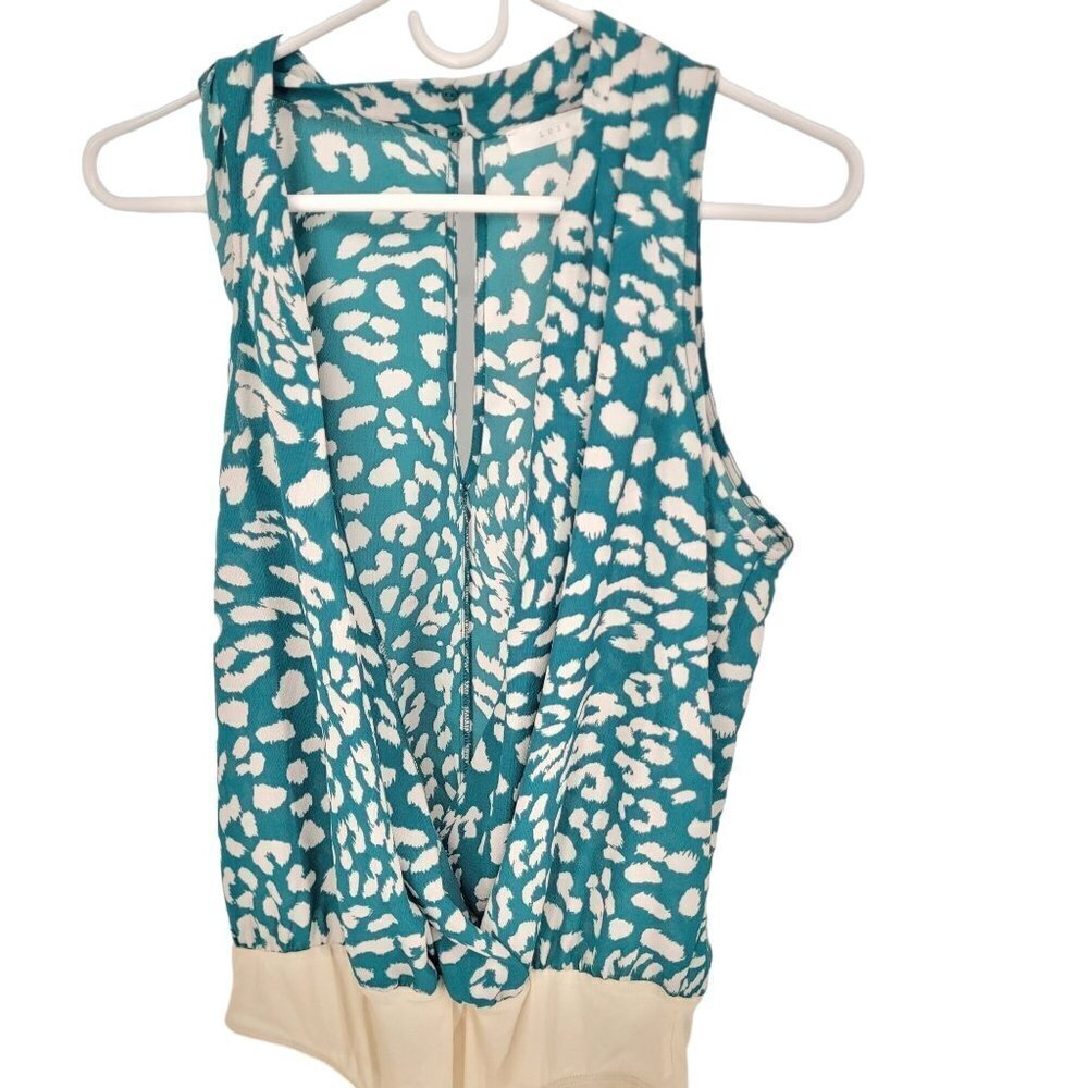New Lush Large Green Animal Print Perfect Bodysuit Womens NWT